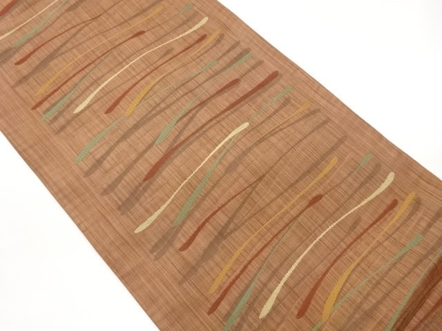 JAPANESE KIMONO / FUKURO OBI / WOVEN ABSTRACT STRIPE 